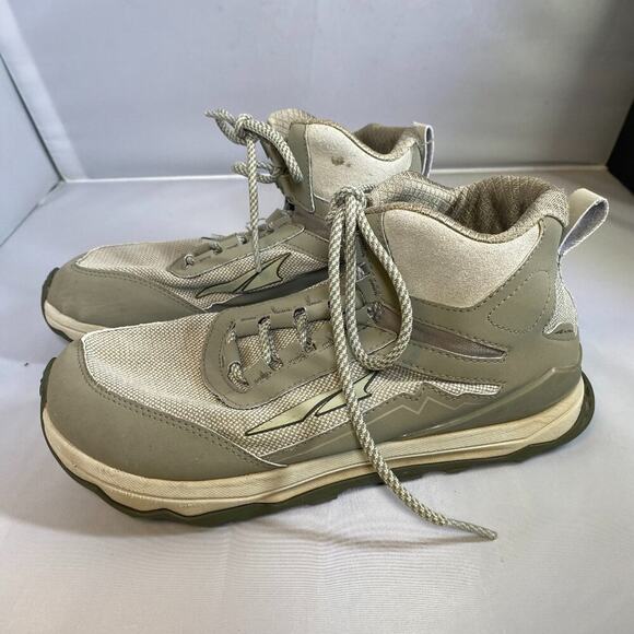 Altra Lone Peak Hiker Mid Hiking Boots Shoes 8.5 Khaki Foot Shape Zero Drop - Picture 1 of 5